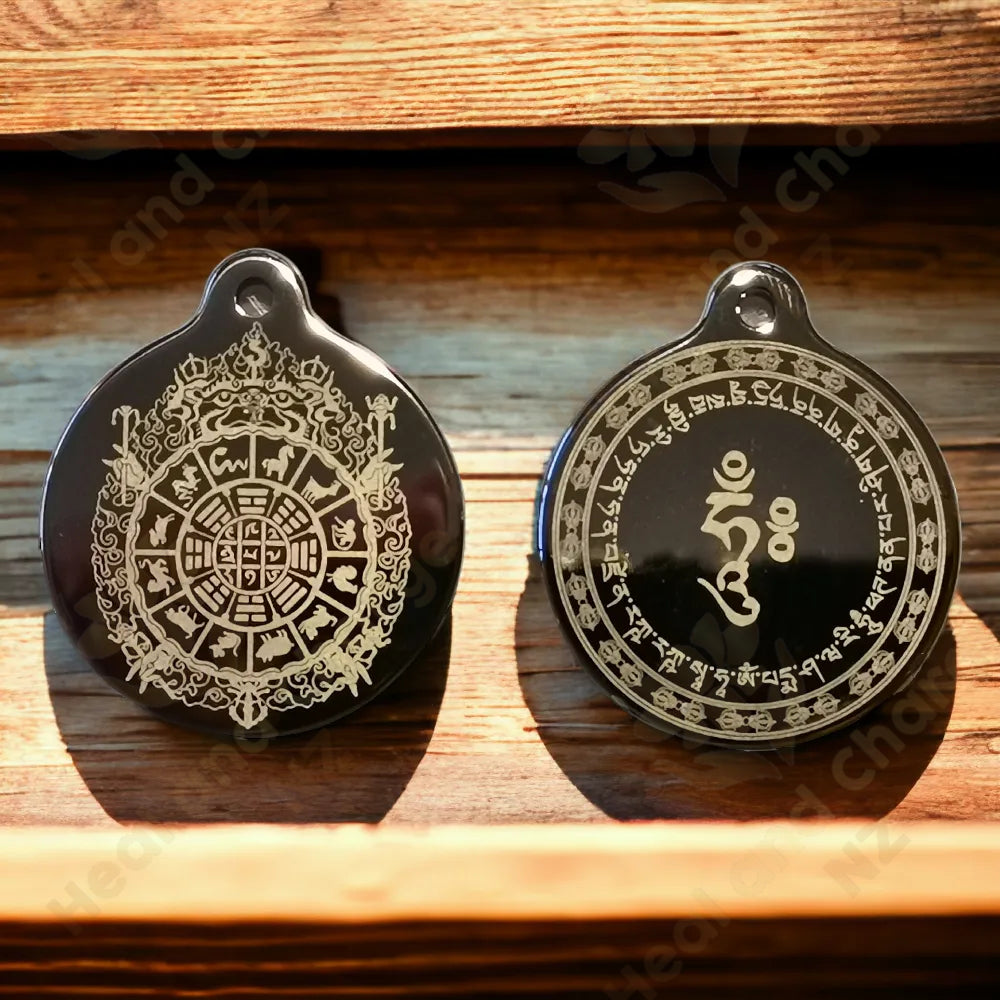 Dorje Gotrab Mantra Tungsten Pendant