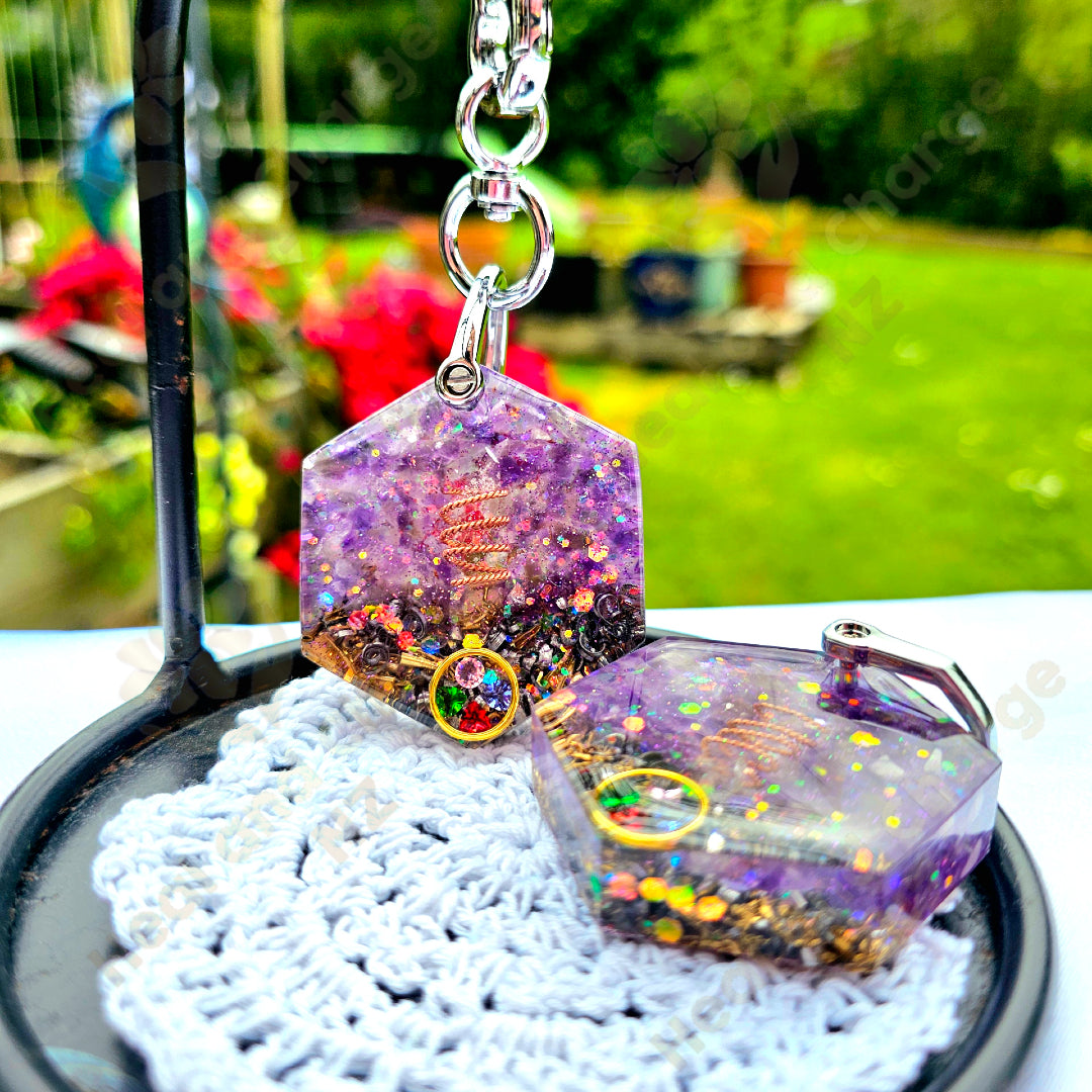 Keychain - Purple Flame