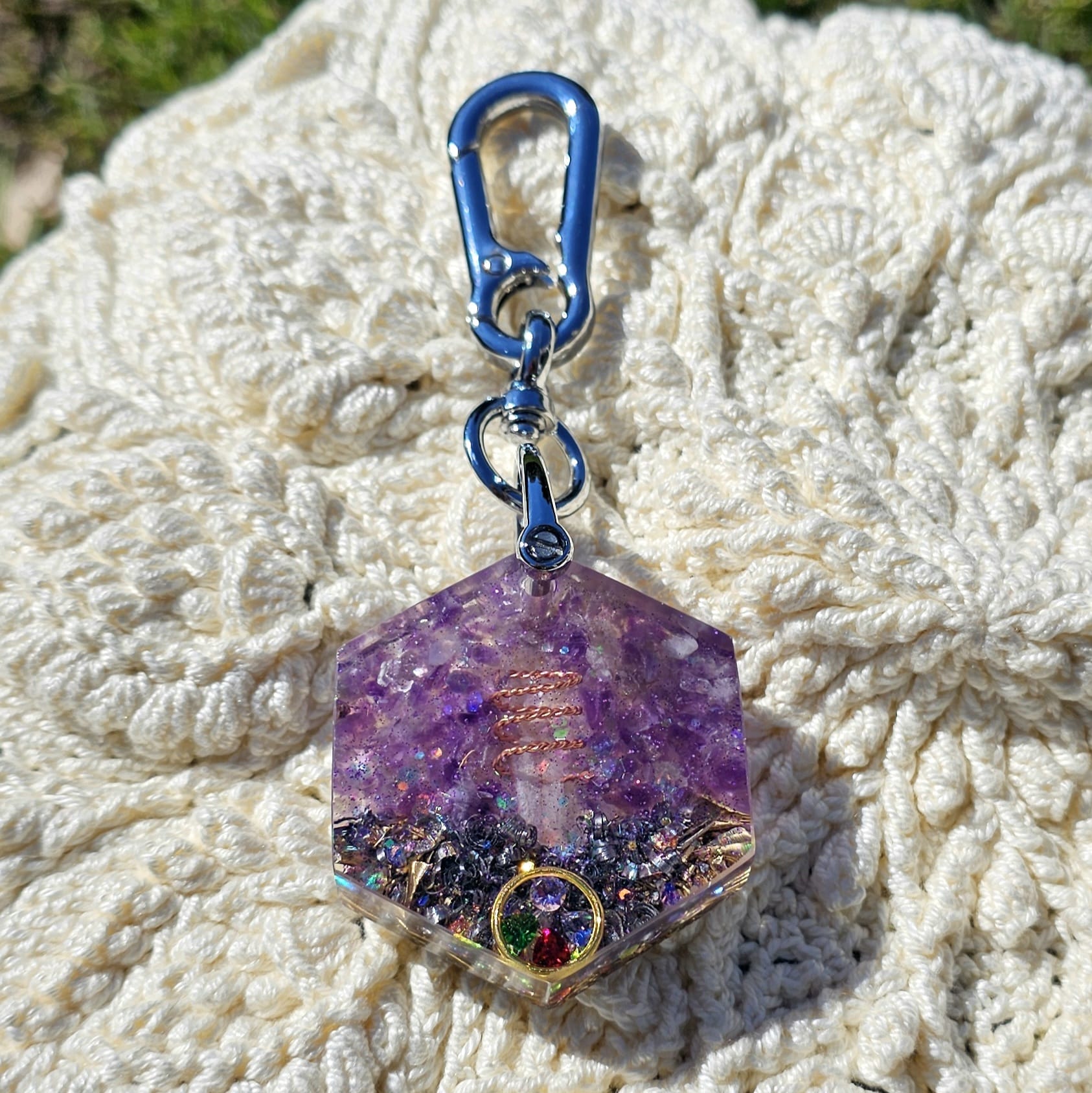 Keychain - Purple Flame