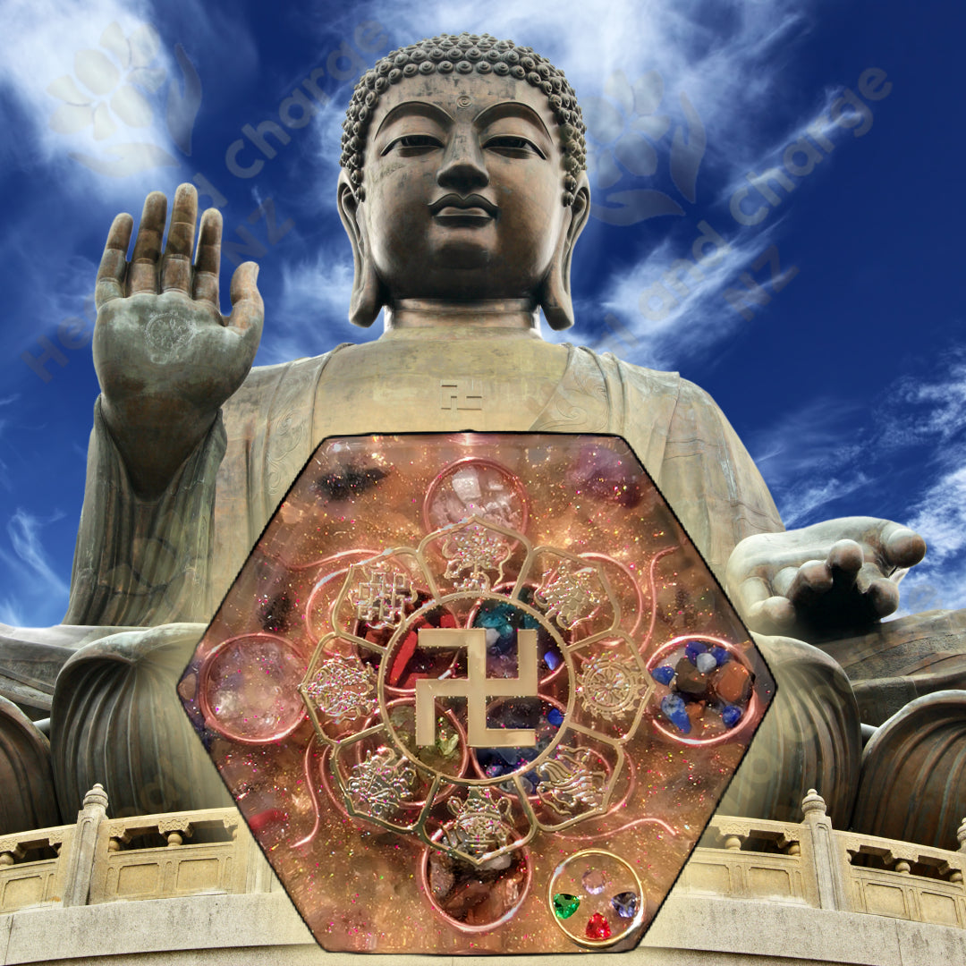 Swastika with Ashtamangala